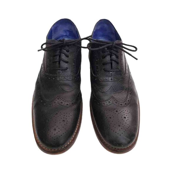 Ted Baker Leather Wingtip Oxford Shoes Black Men\ display picture 1